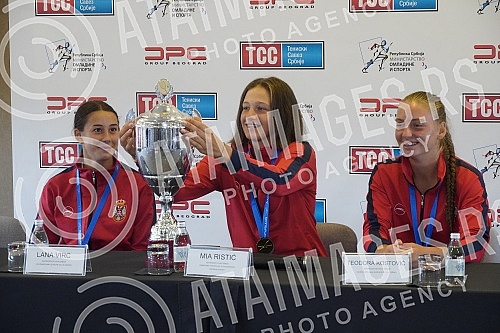 Press conference on the occasion of the great success of the Serbian women's national team in the under-16 competition at the European Team Championship, where they won a silver medal, as well as the success of Mia Ristic, who won the gold medal (und