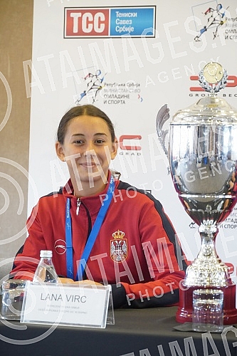 Press conference on the occasion of the great success of the Serbian women's national team in the under-16 competition at the European Team Championship, where they won a silver medal, as well as the success of Mia Ristic, who won the gold medal (und