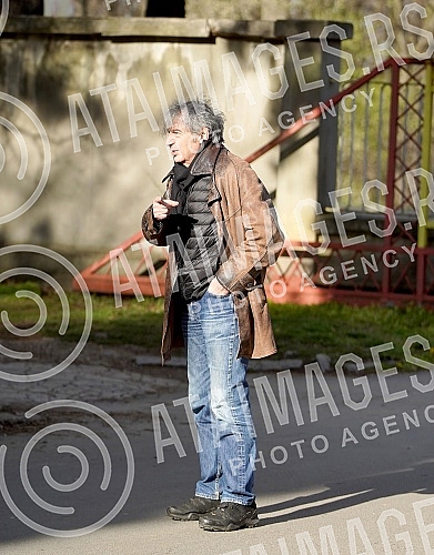 Recording of a TV show about Predrag Miki Manojlovic on Kosutnjak.Snimanje TV emisije o Predragu Mikiju Manojlovicu na Kosutnjaku