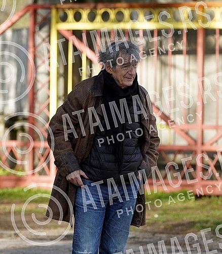 Recording of a TV show about Predrag Miki Manojlovic on Kosutnjak.Snimanje TV emisije o Predragu Mikiju Manojlovicu na Kosutnjaku
