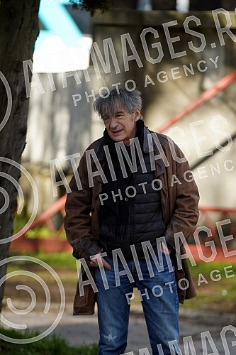 Recording of a TV show about Predrag Miki Manojlovic on Kosutnjak.Snimanje TV emisije o Predragu Mikiju Manojlovicu na Kosutnjaku