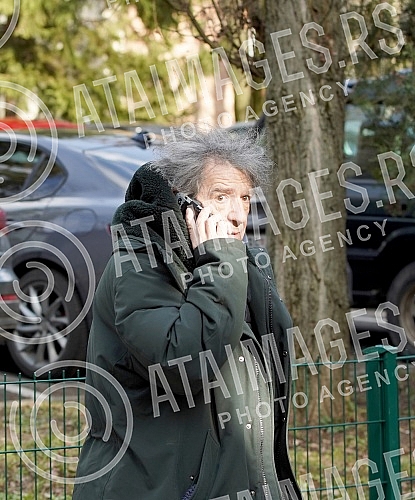 Recording of a TV show about Predrag Miki Manojlovic on Kosutnjak.Snimanje TV emisije o Predragu Mikiju Manojlovicu na Kosutnjaku