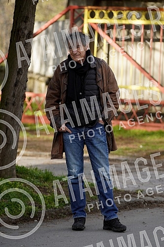 Recording of a TV show about Predrag Miki Manojlovic on Kosutnjak.Snimanje TV emisije o Predragu Mikiju Manojlovicu na Kosutnjaku