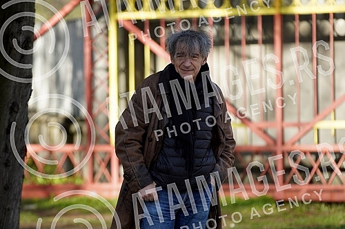 Recording of a TV show about Predrag Miki Manojlovic on Kosutnjak.Snimanje TV emisije o Predragu Mikiju Manojlovicu na Kosutnjaku