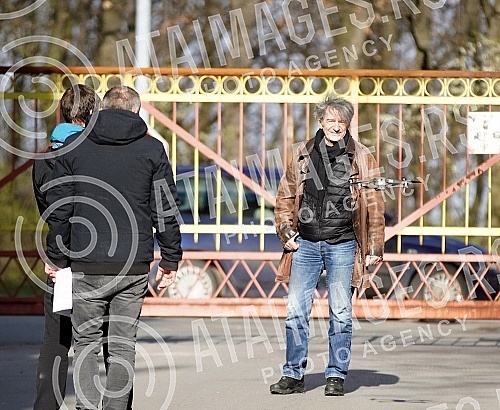 Recording of a TV show about Predrag Miki Manojlovic on Kosutnjak.Snimanje TV emisije o Predragu Mikiju Manojlovicu na Kosutnjaku