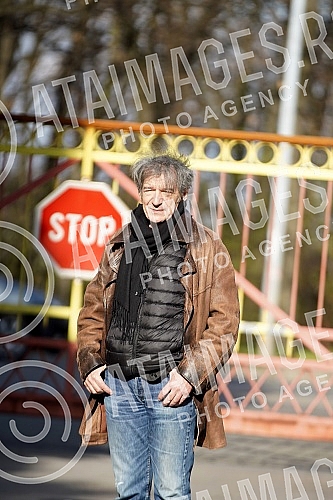 Recording of a TV show about Predrag Miki Manojlovic on Kosutnjak.Snimanje TV emisije o Predragu Mikiju Manojlovicu na Kosutnjaku