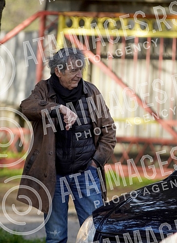 Recording of a TV show about Predrag Miki Manojlovic on Kosutnjak.Snimanje TV emisije o Predragu Mikiju Manojlovicu na Kosutnjaku