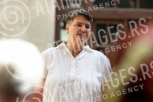 Press conference on the occasion of the opening of the summer theater stage THEATER (which will be located in the yard of the Captain Misina building - Rectorate of the University of Belgrade). Konferencija za medije povodom otvaranja letnje pozori