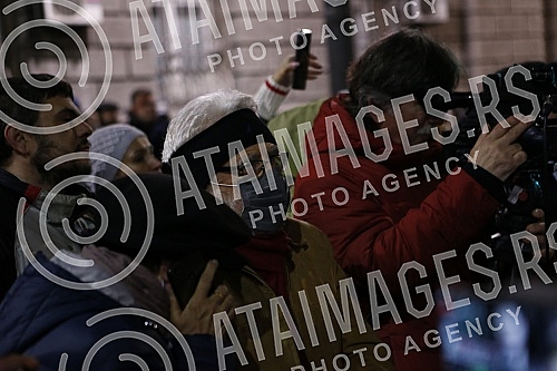 In front of the Presidency, a protest is being held against the excavation of lithium and pine on the territory of the whole of Serbia, under the name 