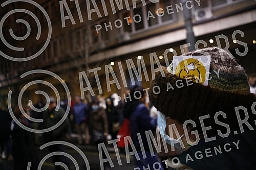 In front of the Presidency, a protest is being held against the excavation of lithium and pine on the territory of the whole of Serbia, under the name 