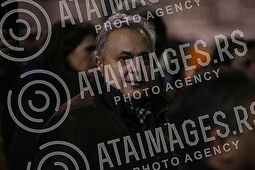 In front of the Presidency, a protest is being held against the excavation of lithium and pine on the territory of the whole of Serbia, under the name 