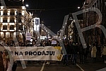 In front of the Presidency, a protest is being held against the excavation of lithium and pine on the territory of the whole of Serbia, under the name 