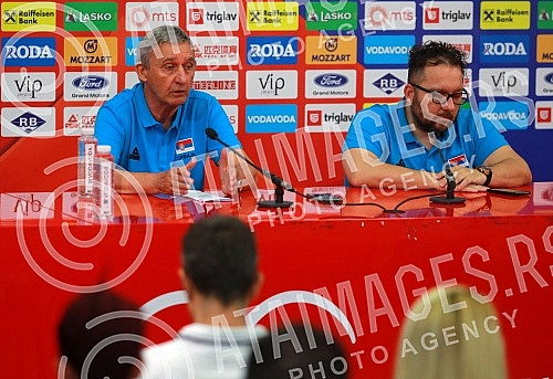 After the completion of the first phase of preparations of the men's basketball A national team, the coach of the Serbian national team, Svetislav Pesic, held a press conference in Stark Arena.Nakon zavrsetka prve faze priprema muske kosarkaske A r