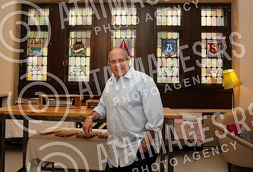 Federico Moccia, italian writer, screenwriter and film director in Belgrade gives interview.Federiko Moca (Federico Moccia) italijanski pisac, scenarista i reziser u Beogradu daje intervju.