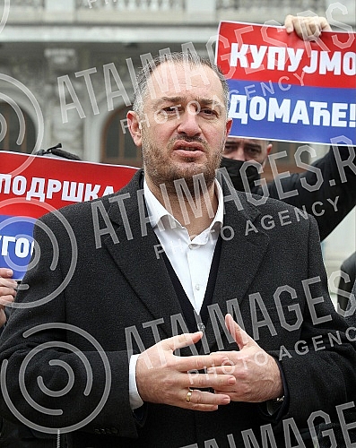 Dveri Vice President Ivan Kostic and Milovan Jakovljevic held a press conference on 