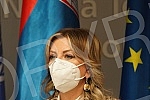 Minister of European integration Jadranka Joksimovic welcomed the first contingent of 57,000 doses of AstraZeneca vaccines through the COVAX mechanism at the 