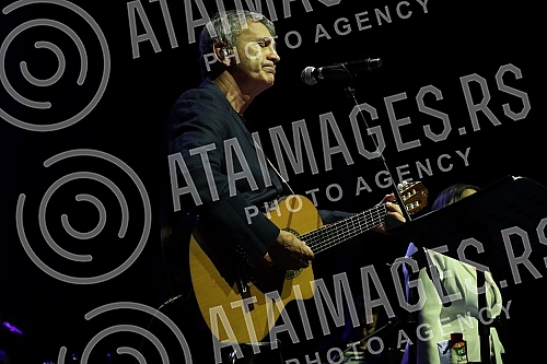 Greek singer Giorgos Dalaras held a concert in the mts hall at the opening of the 23rd edition of the Guitar Art Festival.Grcki pevac Jorgos Dalaras odrzao je koncert u mts dvorani na otvaranju 23. izdanja Guitar Art festivala.