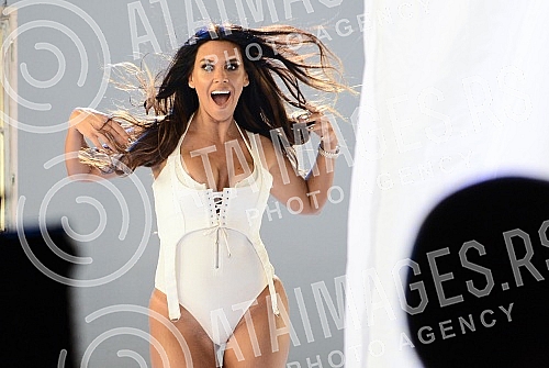 Shooting the video for the song 