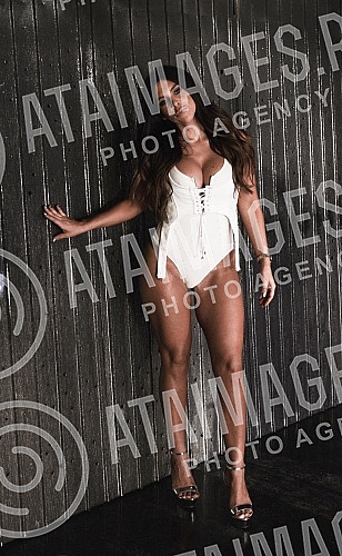 Shooting the video for the song 