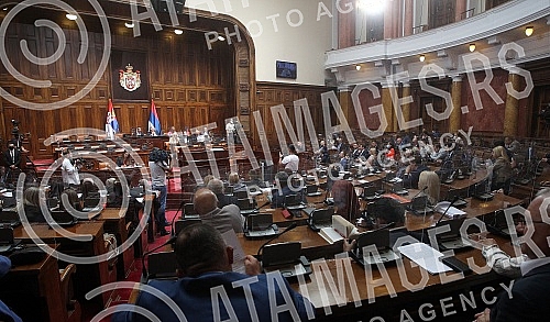 Ninth Extraordinary Session of the National Assembly of the Republic of Serbia in the Twelfth Convocation in the House of the National Assembly. Deveto vanredno zasedanje Narodne skupstine Republike Srbije u Dvanaestom sazivu u Domu Narodne skupsti