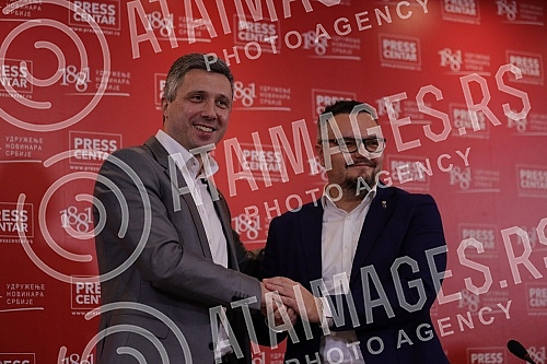 Signing of the coalition agreement between the Serbian Movement Dveri and the Movement for the Renewal of the Kingdom of Serbia for the upcoming parliamentary, presidential and Belgrade elections.Potpisivanje koalicionog sporazuma izmedju Srpskog p