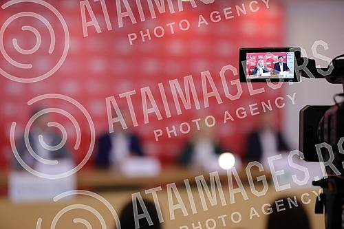 Signing of the coalition agreement between the Serbian Movement Dveri and the Movement for the Renewal of the Kingdom of Serbia for the upcoming parliamentary, presidential and Belgrade elections.Potpisivanje koalicionog sporazuma izmedju Srpskog p