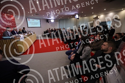 Signing of the coalition agreement between the Serbian Movement Dveri and the Movement for the Renewal of the Kingdom of Serbia for the upcoming parliamentary, presidential and Belgrade elections.Potpisivanje koalicionog sporazuma izmedju Srpskog p