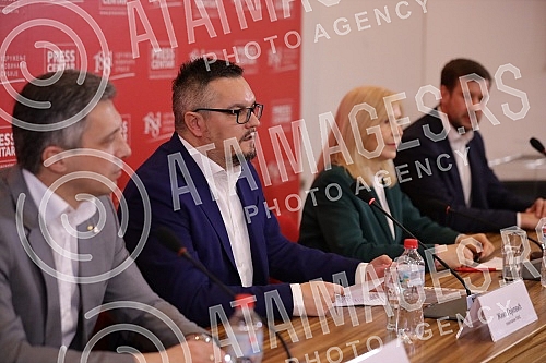 Signing of the coalition agreement between the Serbian Movement Dveri and the Movement for the Renewal of the Kingdom of Serbia for the upcoming parliamentary, presidential and Belgrade elections.Potpisivanje koalicionog sporazuma izmedju Srpskog p