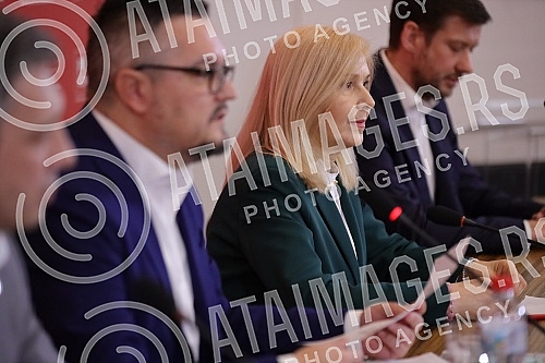 Signing of the coalition agreement between the Serbian Movement Dveri and the Movement for the Renewal of the Kingdom of Serbia for the upcoming parliamentary, presidential and Belgrade elections.Potpisivanje koalicionog sporazuma izmedju Srpskog p