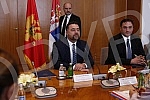 A meeting between the Minister of Trade, Tourism and Telecommunications, Tatjana Matic, and the Minister of Economic Development and Tourism of Montenegro, Goran Djurovic, was held at the Palace of Serbia.U Palati Srbija odrzan je sastanak ministar