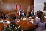A meeting between the Minister of Trade, Tourism and Telecommunications, Tatjana Matic, and the Minister of Economic Development and Tourism of Montenegro, Goran Djurovic, was held at the Palace of Serbia.U Palati Srbija odrzan je sastanak ministar
