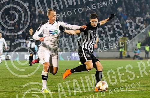 UEFA Europa League match between FK Partizan (Serbia) and FC Viktoria Plzen (Czech Republic) played at Partizan stadium. Utakmica UEFA Evropa Lige izmedju FK Partizan i FK Viktorija Plzen odigrana na stadionu Partizana. 