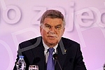 Poseta Tomasa Baha (Thomas Bach) predsednika Medjunarodnog Olimpijskog komiteta (International Olympic Committe) Beogradu. Konferencija odrzana u Crowne Plaza.