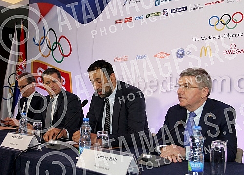 Poseta Tomasa Baha (Thomas Bach) predsednika Medjunarodnog Olimpijskog komiteta (International Olympic Committe) Beogradu. Konferencija odrzana u Crowne Plaza.