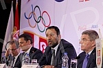 Poseta Tomasa Baha (Thomas Bach) predsednika Medjunarodnog Olimpijskog komiteta (International Olympic Committe) Beogradu. Konferencija odrzana u Crowne Plaza.