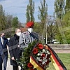 State wreath-laying ceremony and state and military honors to mark Holocaust Remembrance Day, genocide and other victims of World War II fascism at the Monument to the Victims of World War II Genocide within the former Nazi death camp complex, 