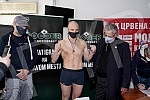 Measurement of boxers in the premises of the Red Star Sports Association before the match at the 