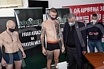 Measurement of boxers in the premises of the Red Star Sports Association before the match at the 