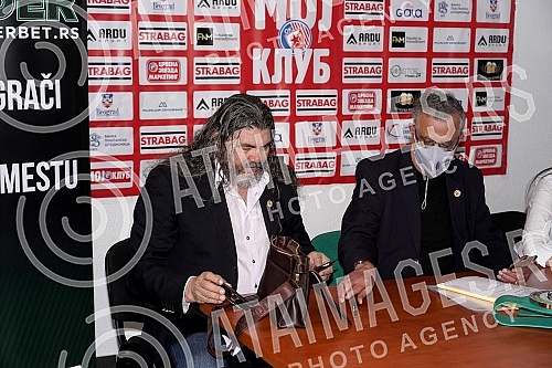Measurement of boxers in the premises of the Red Star Sports Association before the match at the 