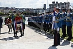 State wreath-laying ceremony and state and military honors to mark Holocaust Remembrance Day, genocide and other victims of World War II fascism at the Monument to the Victims of World War II Genocide within the former Nazi death camp complex, 