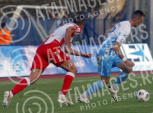 The match of the third round of the Linglong Tire Super League of Serbia between FK Spartak Zdrepceva krv and FK Crvena zvezda played at the City Stadium.Utakmica treceg kola Linglong Tire Super liga Srbije izmedju FK Spartak Zdrepceva krv i FK Crv