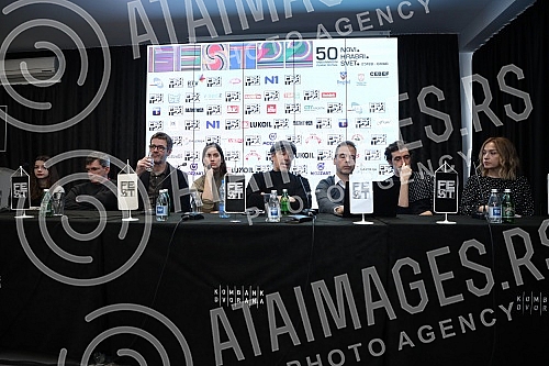 A press conference in the press hall of the Kombank hall of the 