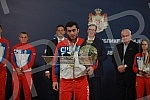 The President of the Republic of Serbia, Aleksandar Vucic, received the winners of gold medals at the European Boxing Championships, Vahid Abasov and Artyom Ageyev, as well as members of the delegation of the Boxing Federation of Serbia and the Olymp