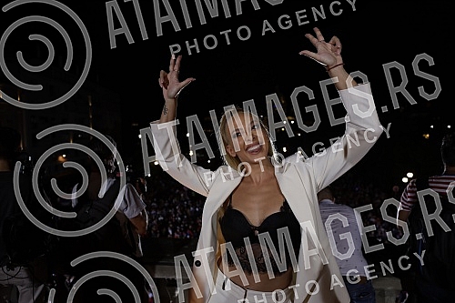 On the plateau in front of the City Assembly of Belgrade, a reception was organized for the members of the Serbian Olympic team who won nine medals at the Games in Tokyo, and the Olympians addressed the audience from the balcony of the City Assembly.