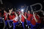 On the plateau in front of the City Assembly of Belgrade, a reception was organized for the members of the Serbian Olympic team who won nine medals at the Games in Tokyo, and the Olympians addressed the audience from the balcony of the City Assembly.