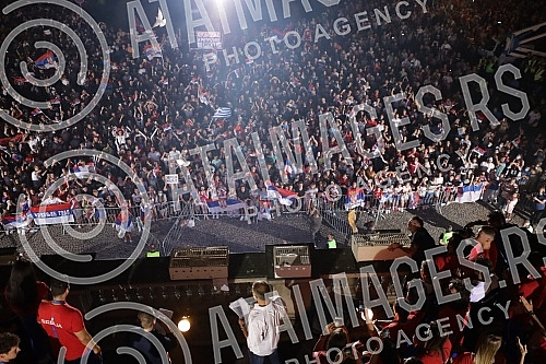 On the plateau in front of the City Assembly of Belgrade, a reception was organized for the members of the Serbian Olympic team who won nine medals at the Games in Tokyo, and the Olympians addressed the audience from the balcony of the City Assembly.