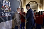 On the plateau in front of the City Assembly of Belgrade, a reception was organized for the members of the Serbian Olympic team who won nine medals at the Games in Tokyo, and the Olympians addressed the audience from the balcony of the City Assembly.