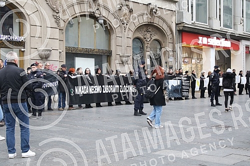 In Knez Mihailova Street, an action in black and silent 