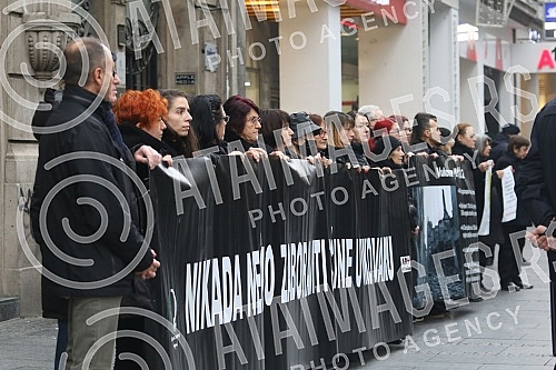 In Knez Mihailova Street, an action in black and silent 