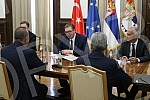 The President of the Republic of Serbia, Aleksandar Vucic, met with the Minister of Foreign Affairs of the Republic of Turkey, Mevlut Cavusoglu.Predsednik Republike Srbije Aleksandar Vucic sastao se sa ministrom spoljnih poslova Republike Turske Mev